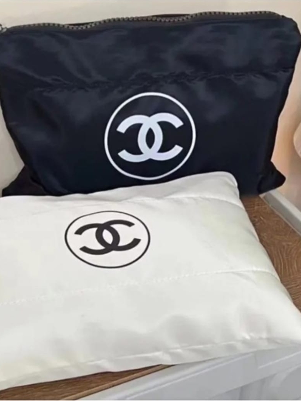 CHANEL Black Cosmetic Pouch